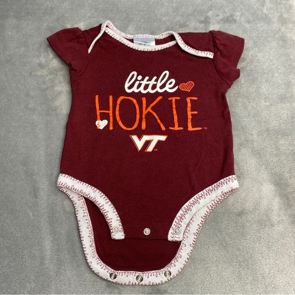 Rivalry Threads Virginia Tech “Little Hokie” and Striped VT Onesie Size 3-6 Mths - Picture 2 of 4